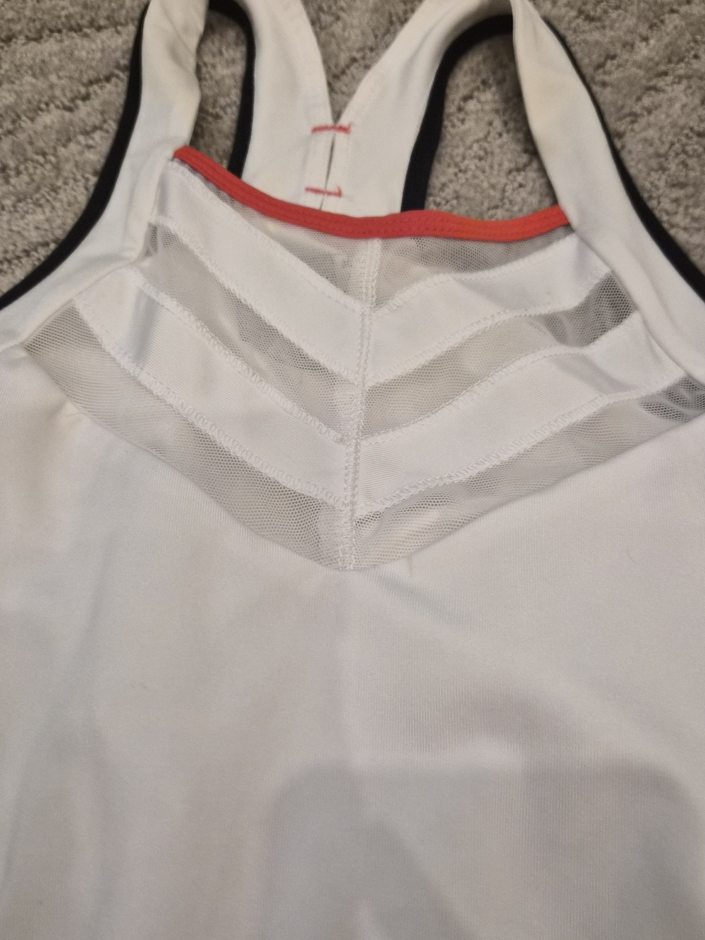 Lucky in Love White Tennis Tank And Skirt with Multicolor Pleated Hem - Small - Picture 12 of 13
